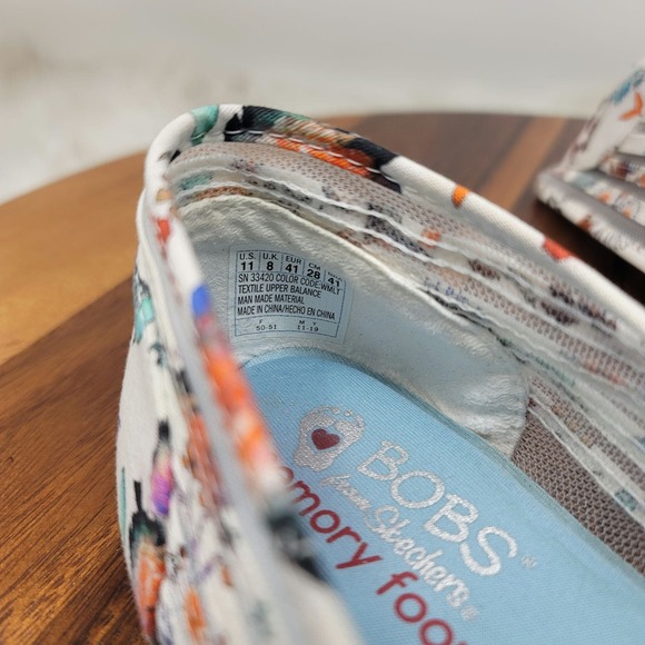 Bobs From Skechers Memory Foam Arch Pillow Floal Slip on Loafer Women's 9.5 - Picture 7 of 7